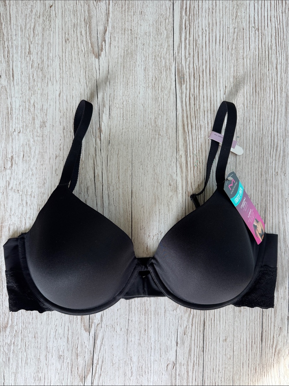 NWT Maidenform Convertible Straps Bra Mesh & Lace Black Style DM00074 XBK 36D